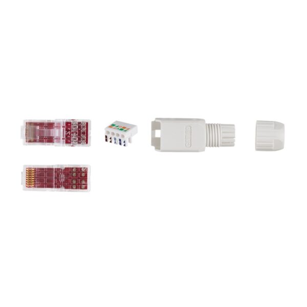 Produktbild MVT 200 108  -  Feldkonfektionierbarer Cat.6A RJ45 Stecker, werkzeugfreie Montage